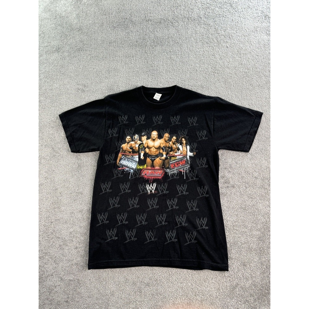 WWE Shirt Youth Extra Large Black Cena Batista Triple H ECW Raw Smack Down